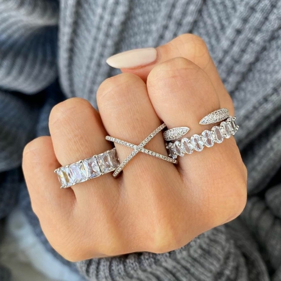 X criss cross ring Swarovski - Picture 3 of 7